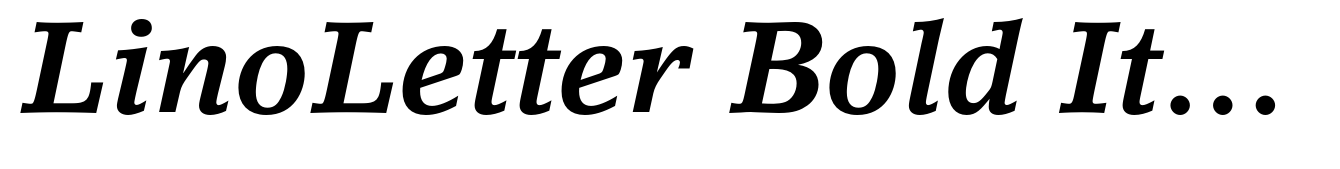 LinoLetter Bold Italic